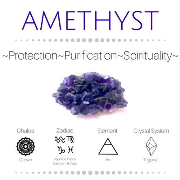 Genuine Amethyst Semi Precious Natural Stone French Copper Filigree Ring 8 - Picture 2 of 7